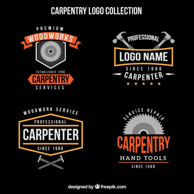 626x626 Logo Collection Of Vintage Woodworking Vector Free Download