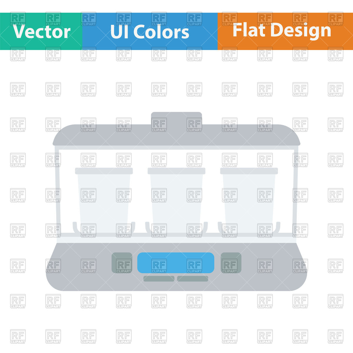 Flat Design Of Yogurt Maker Machine Icon In Ui Colors Vector Image 1200x1200 Flat Design Of Yogurt Maker Machine Icon In Ui Colors Vector Image