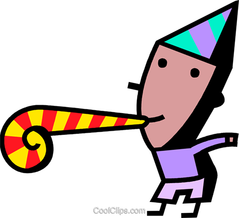 Birthday Boy And Noise Maker Royalty Free Vector Clip Art 480x437 Birthday Boy And Noise Maker Royalty Free Vector Clip Art