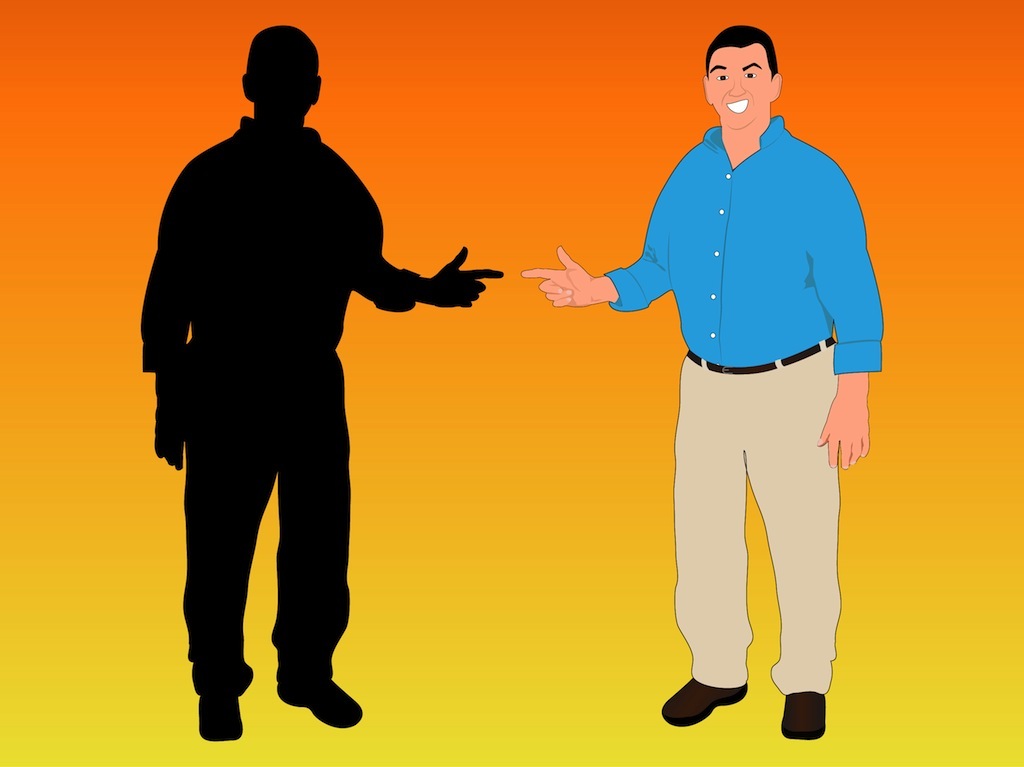 1024x767 Happy Man Vector Art Graphics