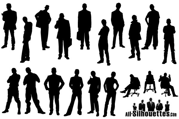 600x400 Free Man Silhouette Vector Pack Download Free Vector Art Free