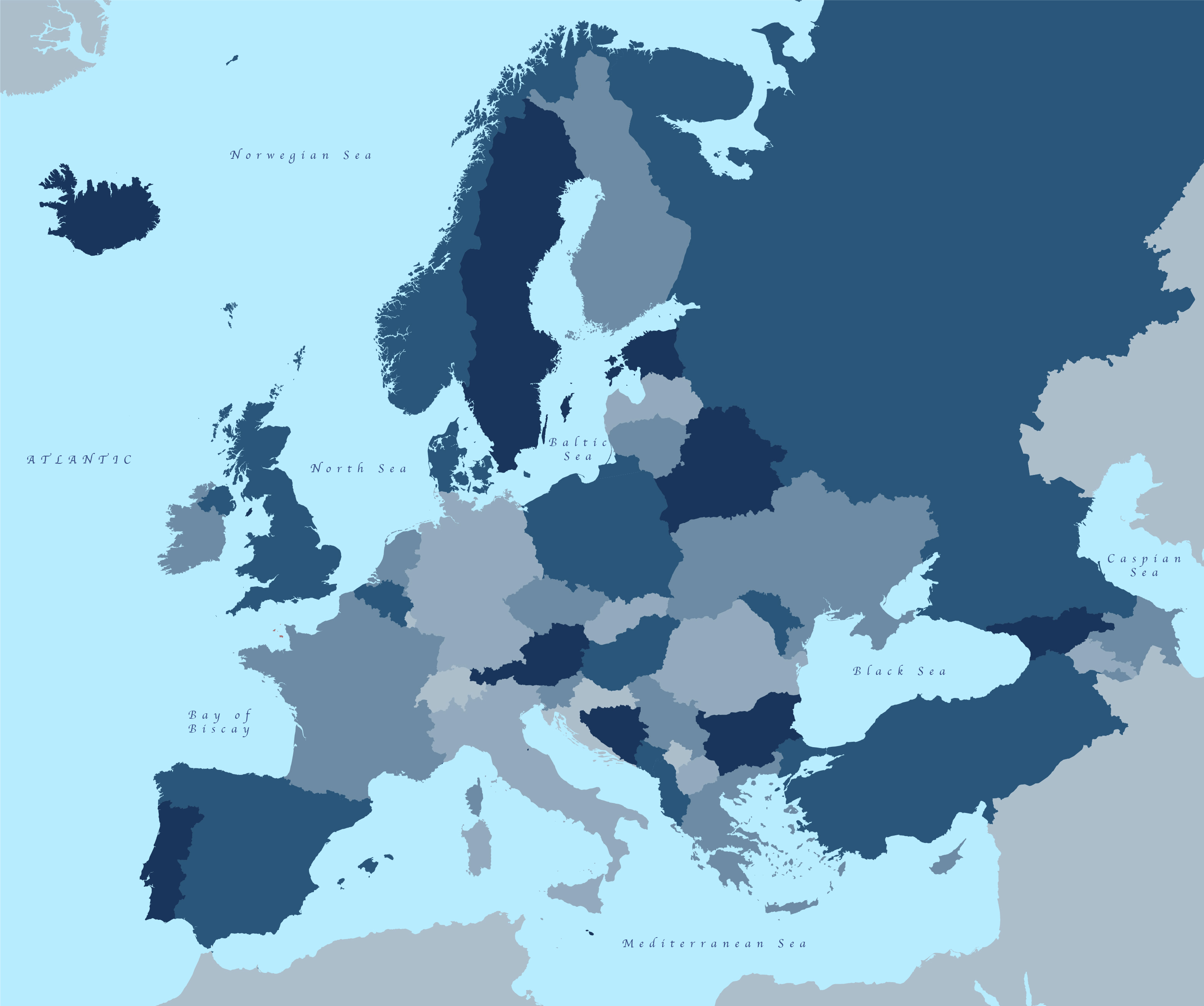Страны европы к выходу в море. Карта - Европа. Карта Европы красивая. Векторная карта Европы. Карта Европы вектор.