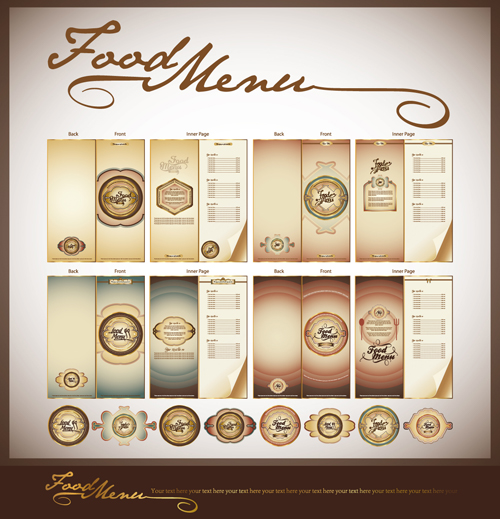 500x519 Elements Of Food Menu Cover Design Vector Free Download