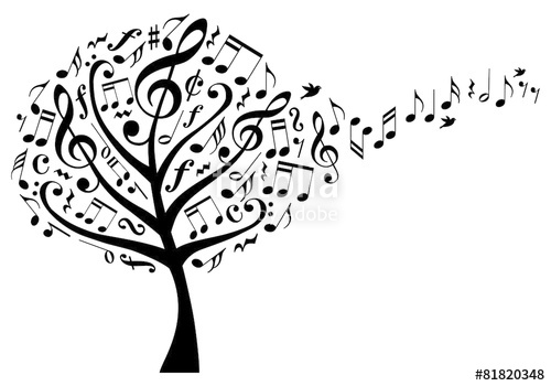 Music Tree With Musical Notes, Vector Stock Image And Royalty 500x350 Music Tree With Musical Notes, Vector Stock Image And Royalty