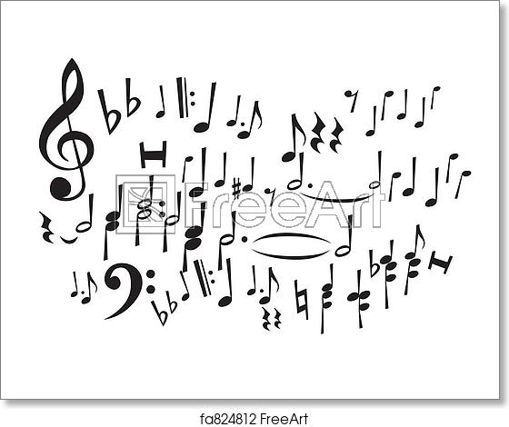 Free Art Print Of Music Notes 560x470 Free Art Print Of Music Notes