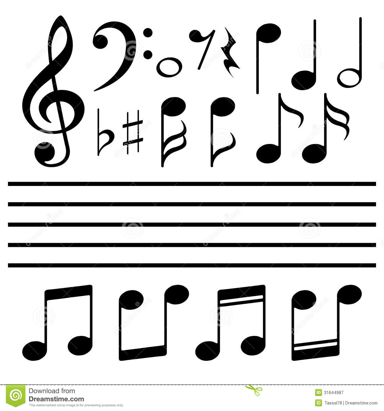 1300x1390 Vector Music Notes Symbols Images