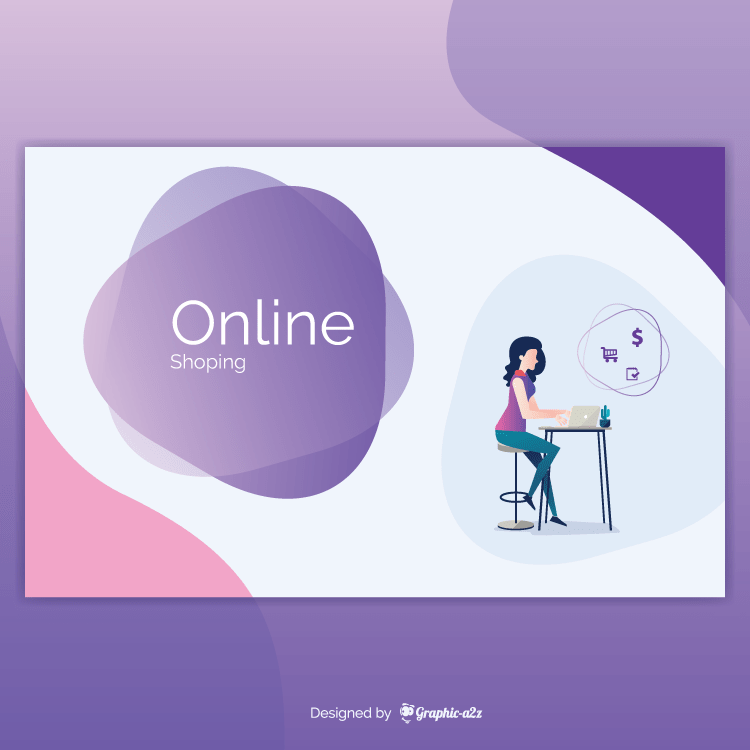 Online Shopping Concept With Template Free Vector 750x750 Online Shopping Concept With Template Free Vector