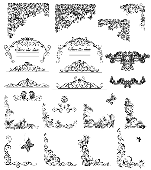 Floral Ornaments Border And Corner Vector Free Download 500x562 Floral Ornaments Border And Corner Vector Free Download