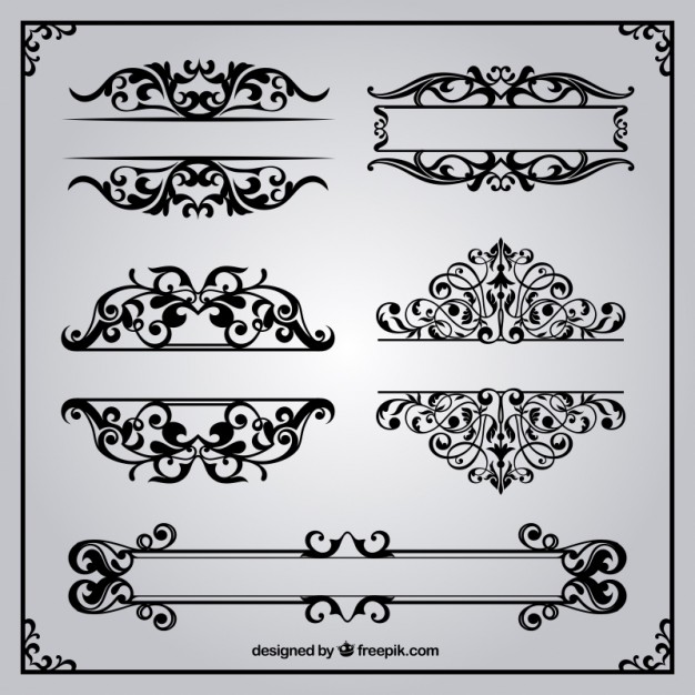Ornamental Borders In Retro Style Vector Free Download 626x626 Ornamental Borders In Retro Style Vector Free Download