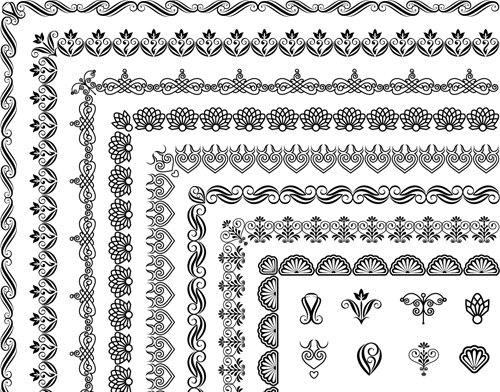 Corner Ornaments Borders Seamless Vector Free Download 500x392 Corner Ornaments Borders Seamless Vector Free Download