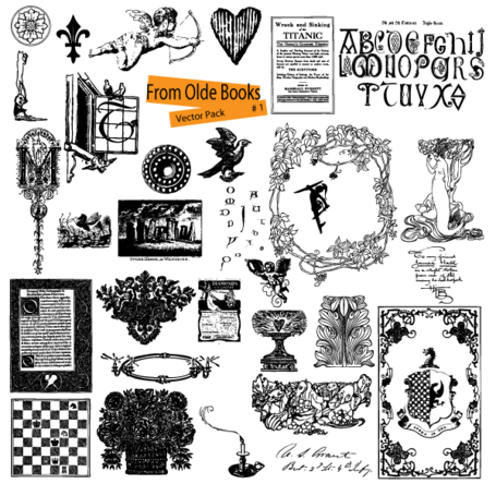 455x444 Free Free Vector Ornaments From Old Bookss Clipart And Vector