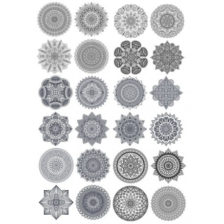 458x458 Mandala Vector Ornaments Set Free Vector