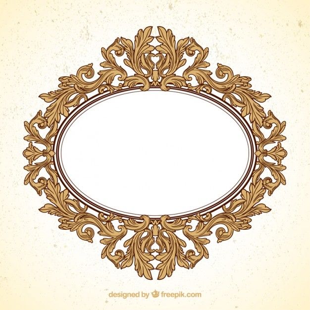 626x626 Oval Frame In Ornamental Style Premium Vector Art Oval Frame