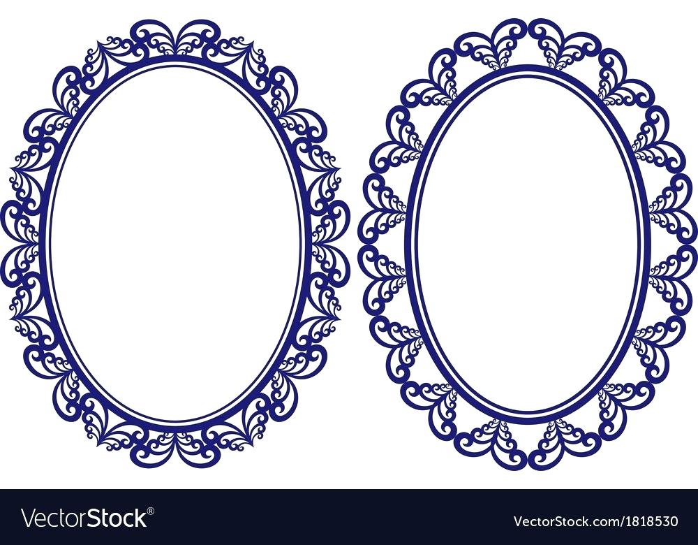 1000x780 Oval Picture Frame Vector