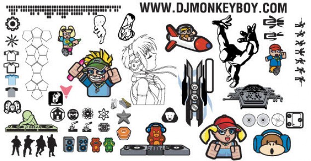 626x324 Mixed Elements Free Vector Pack Stock Images