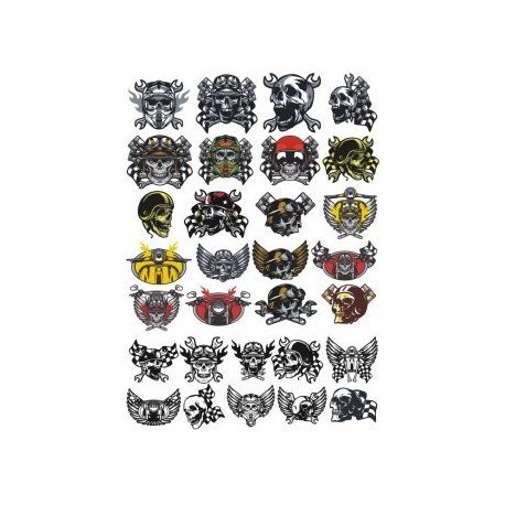 458x458 Skull In Motorcycle Helmet Vector Pack Free Vector