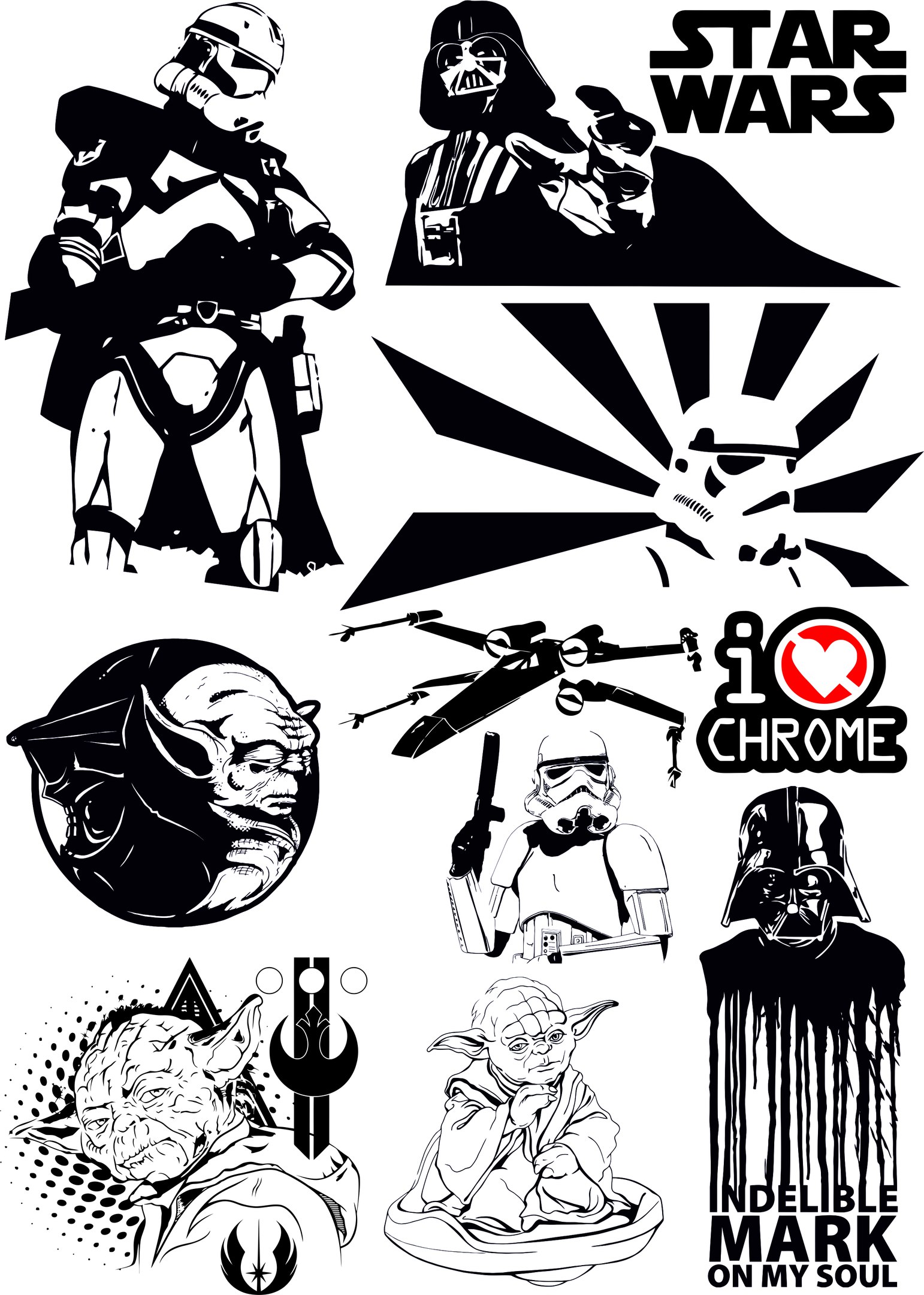 1542x2160 Star Wars Vectors Pack Free Vector Cdr Free Download Vector