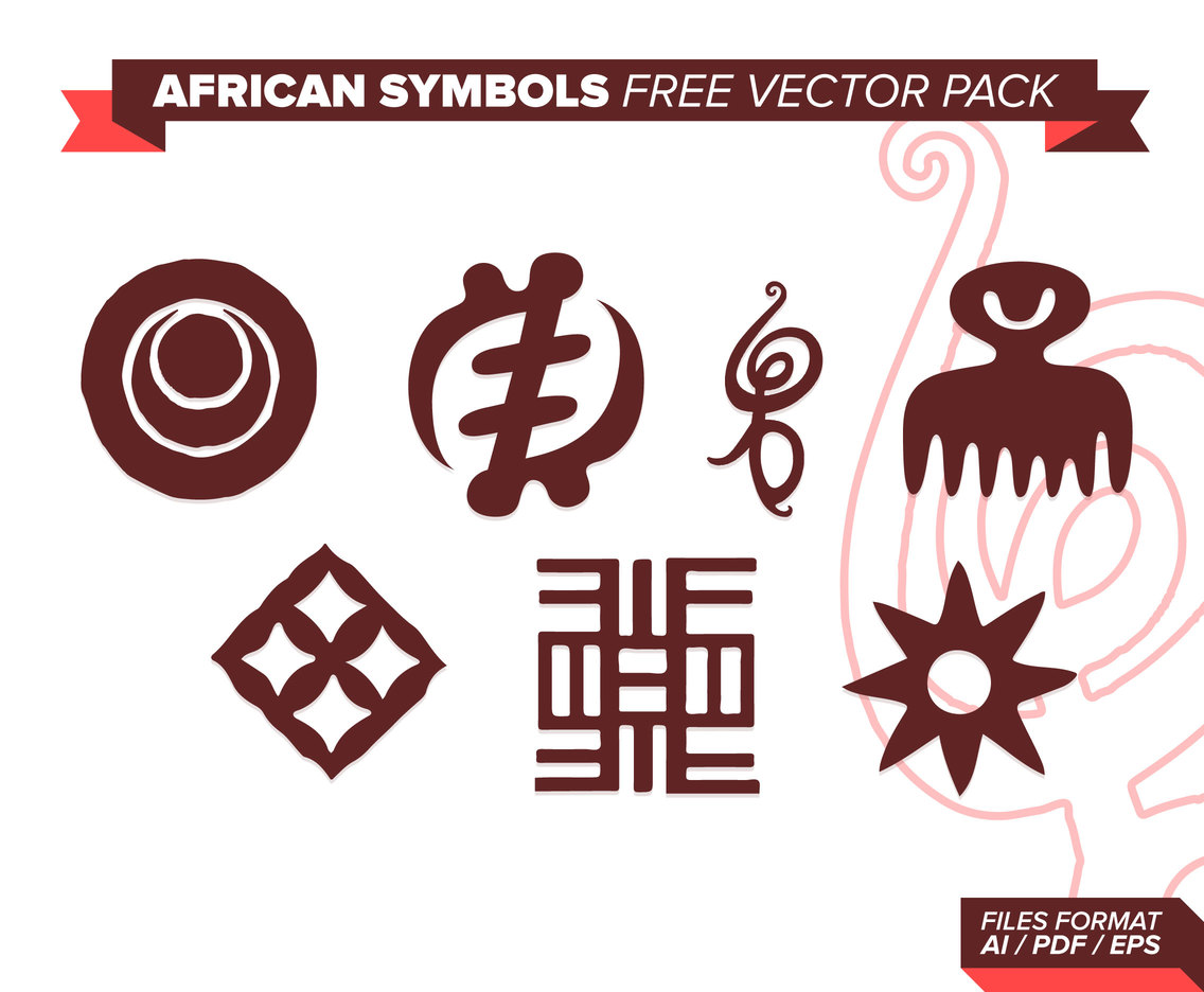 1136x936 African Symbols Free Vector Pack Vector Art Graphics