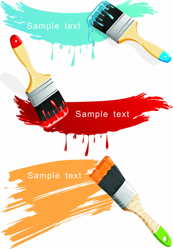 600x861 Paint Brush With Color