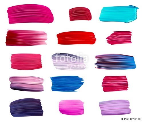 500x424 Colorful Vector Paint Brush Strokes Stock Image And Royalty Free