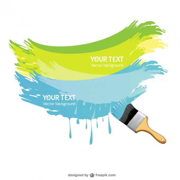 626x626 Green And Blue Paint Brush Vector Free Download
