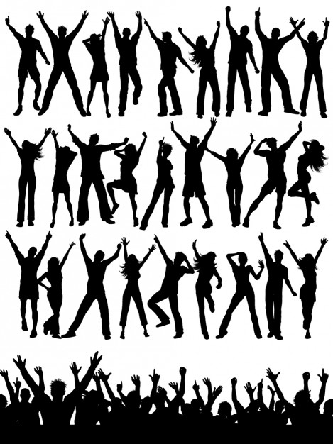 Party People Silhouettes Collection Vector Free Download 469x626 Party People Silhouettes Collection Vector Free Download
