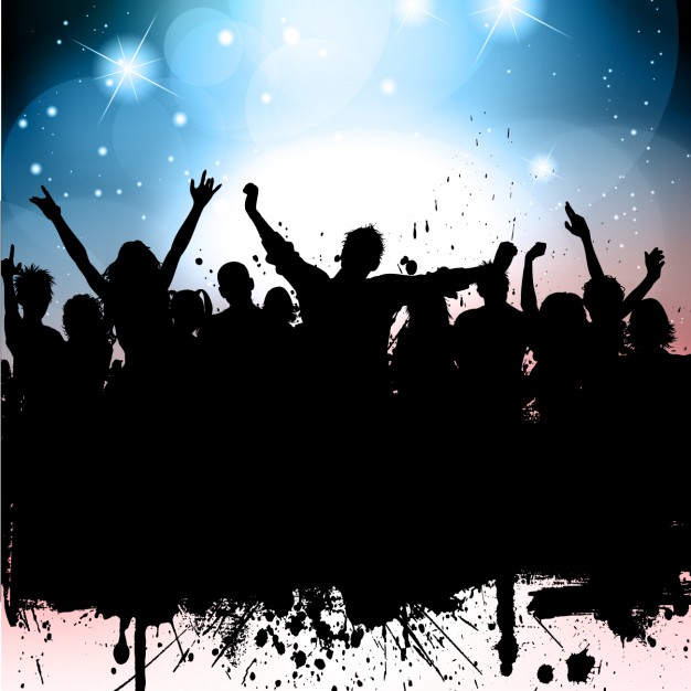 Party Silhouette Background Vector Free Download 626x626 Party Silhouette Background Vector Free Download
