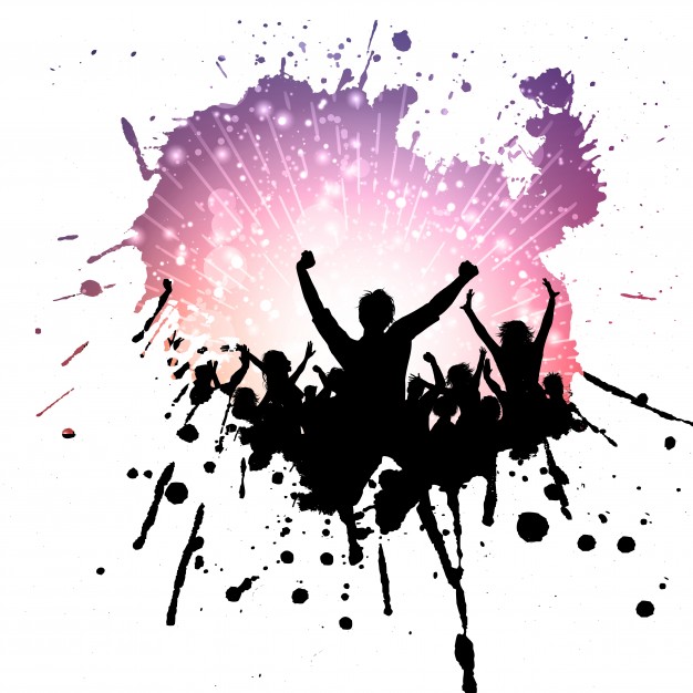 Party Silhouettes Vector Free Download 626x626 Party Silhouettes Vector Free Download