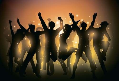 Music Party Backgrounds With People Silhouettes Vectors Loops 500x344 Music Party Backgrounds With People Silhouettes Vectors Loops