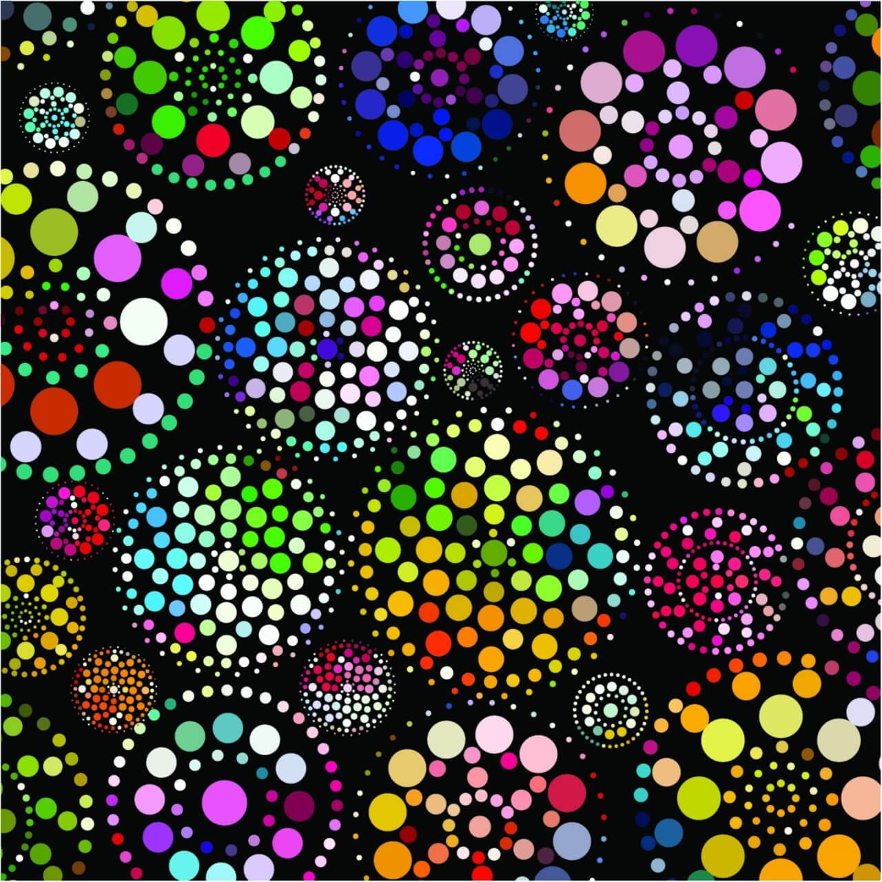 1280x1280 Free Vector Abstract Colorful Dots Pattern Background