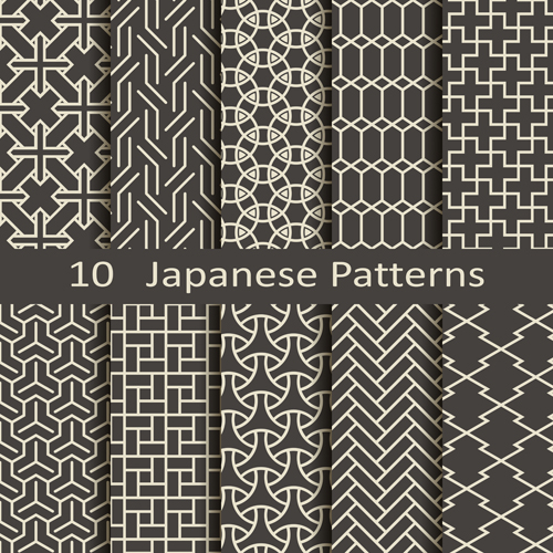 Vector Japanese Style Seamless Patterns Free Download 500x500 Vector Japanese Style Seamless Patterns Free Download