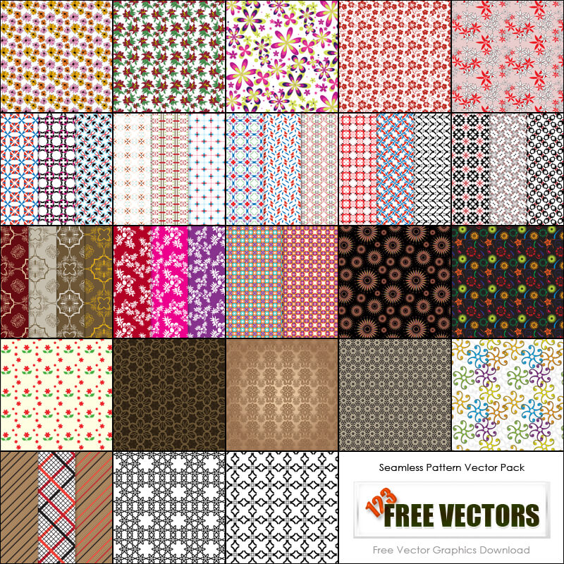 800x800 Free Seamless Pattern Illustrator Vector Pack