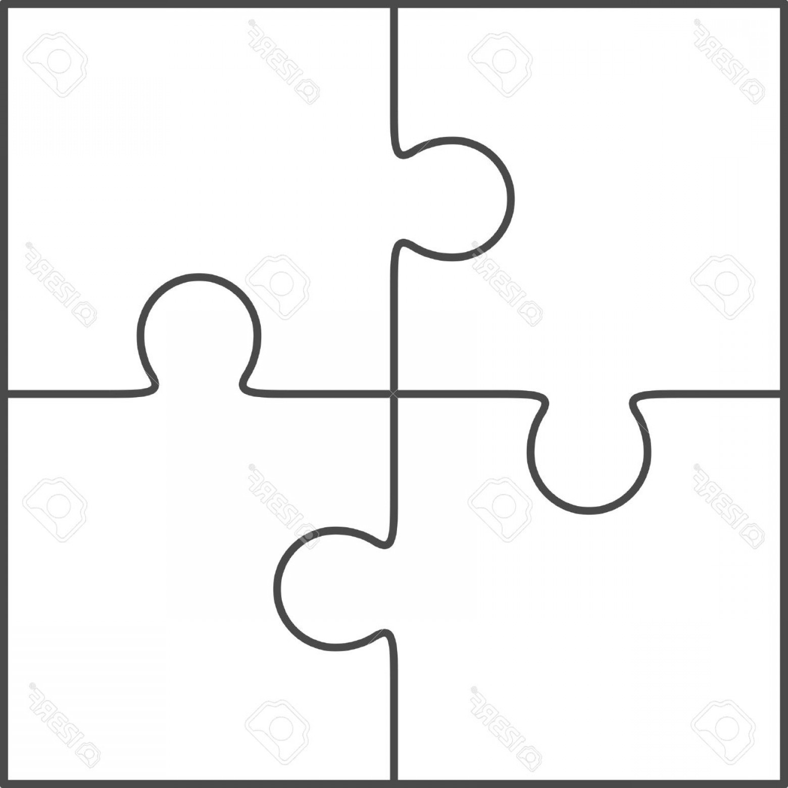 1560x1560 Template Ideas Blank Puzzle Pieces Free Vector Best Piece