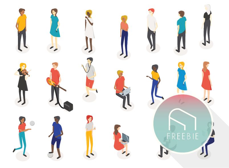 803x591 Free Isometric Vector People For Architecture