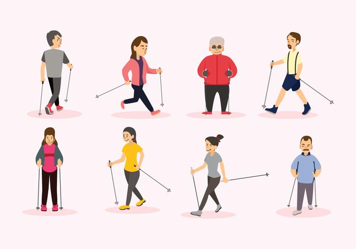 700x490 People Walking Free Vector Art