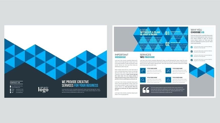 871x490 Pattern Bi Fold Brochure Template Download Free Vector Art Stock
