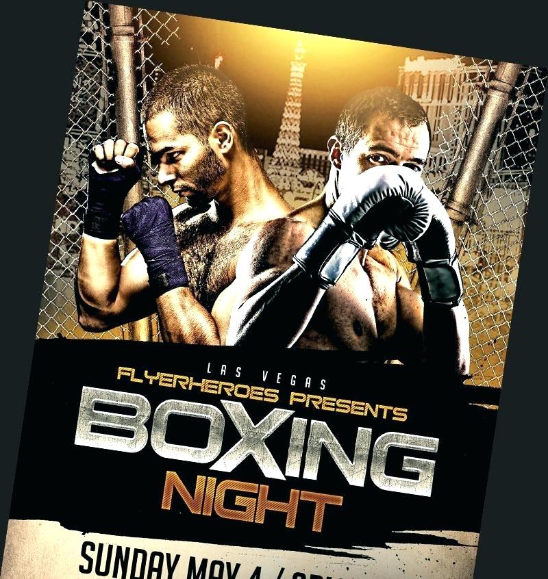 800x846 Boxing Flyer Templates Fight Card Template Maker Flyers Free
