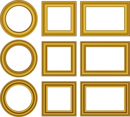425x381 Gold Frames Set Clip Art Free Vectors Ui Download