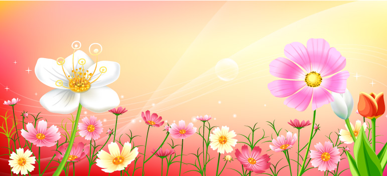 771x351 Free Vector Flowers