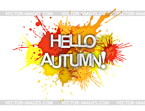 300x229 Hello Autumn! Phrase On Colored Spray Paint