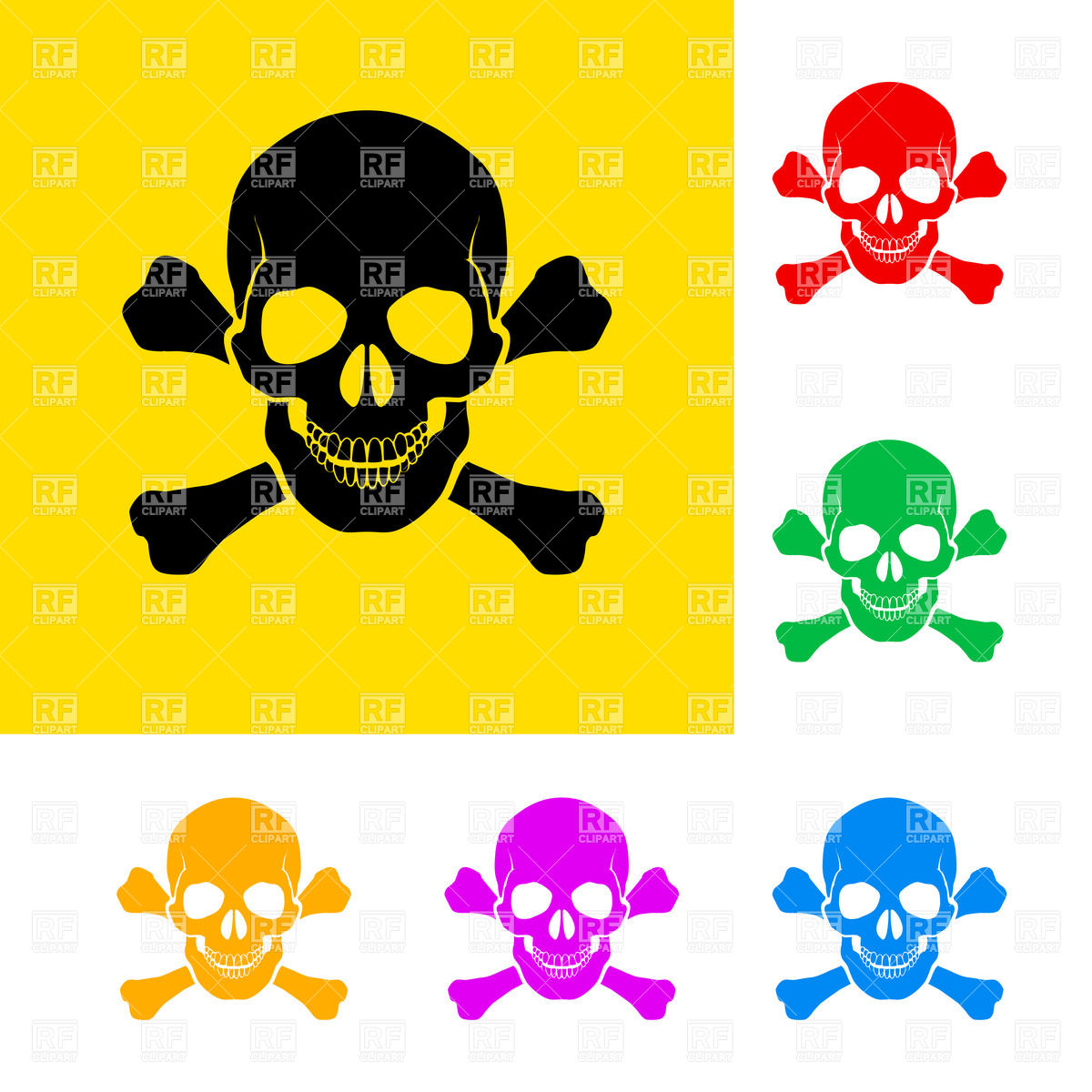 1200x1200 Colored Skull And Crossed Bones Vector Image Of Signs, Symbols