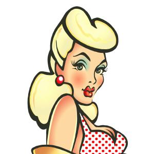 Stock Illustration Retro Girl Logo Design Vector Pin Up 300x300 Stock Illustration Retro Girl Logo Design Vector Pin Up