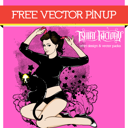 Free Vector Pinup Free Vector Art Tshirt Factory 500x500 Free Vector Pinup Free Vector Art Tshirt Factory