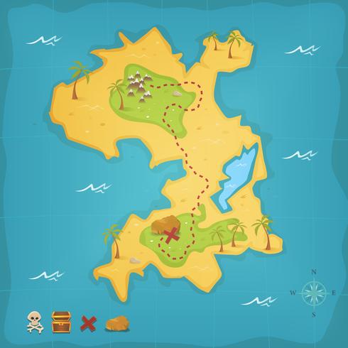 490x490 Treasure Island And Pirate Map