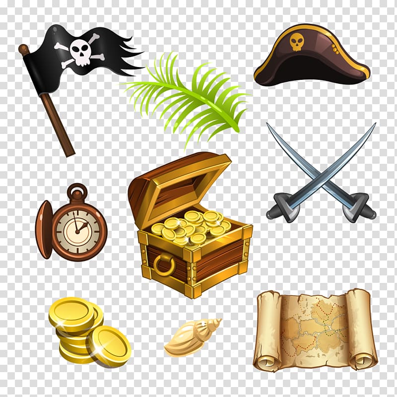 800x800 Free Download Pirate Art Illustration Collage, Treasure Island