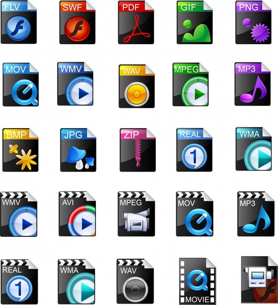 Computing Program Icons Collection Colored Modern Design Free 548x600 Computing Program Icons Collection Colored Modern Design Free