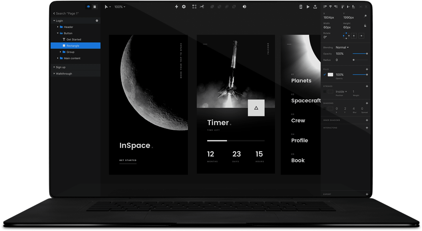 1464x802 Invision Studio Screen Design Redesigned