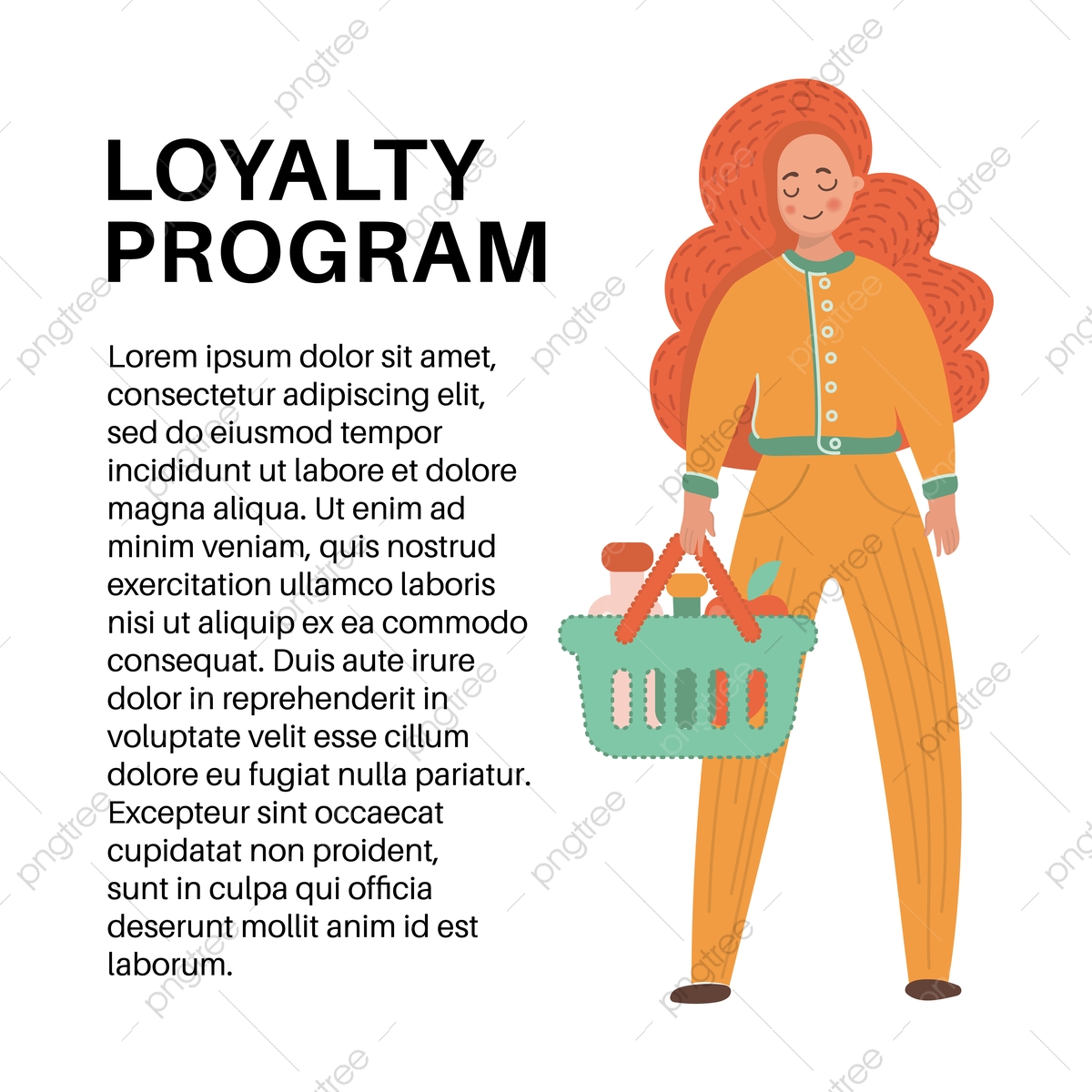 1200x1200 Loyalty Program Flat Vector Illustration Set About Online Shop