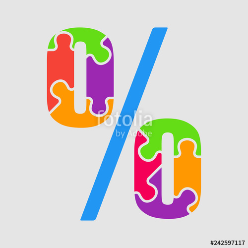 Vector Puzzle Pieces Sign Commerc Percent Jigsaw Stock Image 500x500 Vector Puzzle Pieces Sign Commerc Percent Jigsaw Stock Image