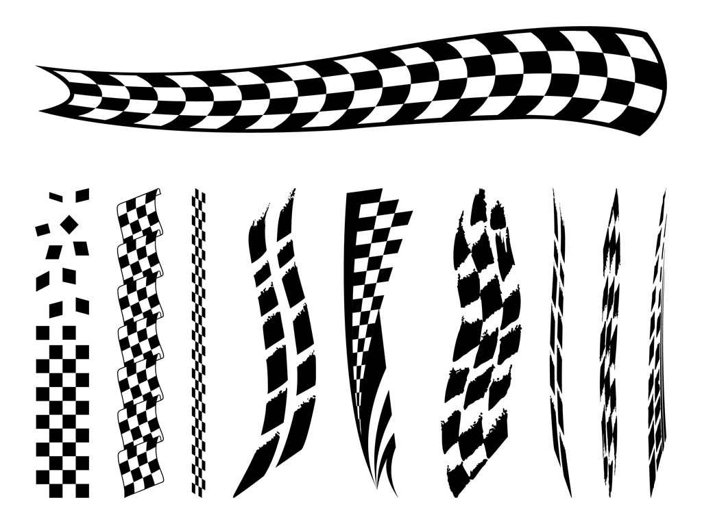 1024x765 Racing Flags Set Vector Art Graphics